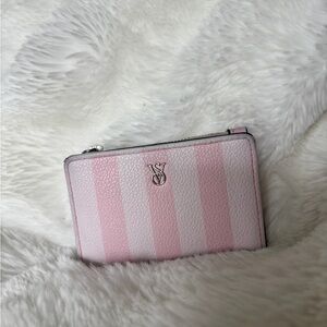 Victoria's Secret Pink and White Striped Wallet
